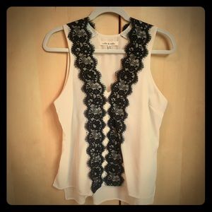 Robbi & Nikki Lace V-Neck Blouse